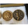 Image 10 : Qty Approx. 14 Medals & Coins:  Eva Adams, 50 AET BBNA, Aloha State, etc in Display Case 16"L