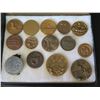 Image 11 : Qty Approx. 14 Medals & Coins:  Eva Adams, 50 AET BBNA, Aloha State, etc in Display Case 16"L