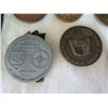 Image 14 : Qty Approx. 14 Medals & Coins:  Eva Adams, 50 AET BBNA, Aloha State, etc in Display Case 16"L