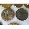 Image 16 : Qty Approx. 14 Medals & Coins:  Eva Adams, 50 AET BBNA, Aloha State, etc in Display Case 16"L
