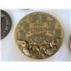 Image 17 : Qty Approx. 14 Medals & Coins:  Eva Adams, 50 AET BBNA, Aloha State, etc in Display Case 16"L