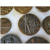 Image 8 : Qty Approx. 14 Medals & Coins:  Eva Adams, 50 AET BBNA, Aloha State, etc in Display Case 16"L