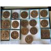 Image 10 : Qty 16 Civil War Commemorative Medallion Ulysses Grant & Robert E. Lee in Display Case 16"L