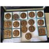 Image 2 : Qty 16 Civil War Commemorative Medallion Ulysses Grant & Robert E. Lee in Display Case 16"L