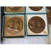 Image 4 : Qty 16 Civil War Commemorative Medallion Ulysses Grant & Robert E. Lee in Display Case 16"L