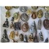 Image 4 : Multiple Medallions: Buddha, Ladies & Asian Themed in Display Case 16"L