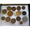 Image 10 : Qty 14 Medallions & Coins: Athletes, Cupid, Aloha State, Kennedy 1964, etc in Display Case 16"L