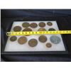 Image 15 : Qty 14 Medallions & Coins: Athletes, Cupid, Aloha State, Kennedy 1964, etc in Display Case 16"L