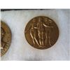 Image 9 : Qty 14 Medallions & Coins: Athletes, Cupid, Aloha State, Kennedy 1964, etc in Display Case 16"L