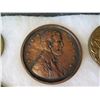 Image 10 : Qty 18 Medals & Coins: Athletes, Topoa, Aloha State, Prudential Fortuna, etc in Display Case 16"L