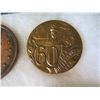 Image 15 : Qty 18 Medals & Coins: Athletes, Topoa, Aloha State, Prudential Fortuna, etc in Display Case 16"L