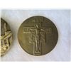 Image 24 : Qty 18 Medals & Coins: Athletes, Topoa, Aloha State, Prudential Fortuna, etc in Display Case 16"L