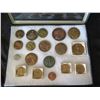 Image 2 : Qty 18 Medals & Coins: Athletes, Topoa, Aloha State, Prudential Fortuna, etc in Display Case 16"L