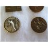 Image 8 : Qty 12 Medallions: Athletes, Jean Moulin, Olympics, etc in Display Case 16"L