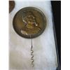 Image 10 : Qty 8 Coins, Jacques Cousteau Corkscrew & Square POEUR Consurso in Display Case 16"L
