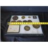 Image 22 : Qty 8 Coins, Jacques Cousteau Corkscrew & Square POEUR Consurso in Display Case 16"L