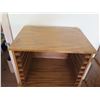 Image 2 : Wooden 3 Piece Stackable Display Case Holder on Wheels 19"x13"x52"H (Stacked)