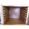 Image 3 : Wooden 3 Piece Stackable Display Case Holder on Wheels 19"x13"x52"H (Stacked)