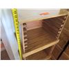 Image 8 : Wooden 3 Piece Stackable Display Case Holder on Wheels 19"x13"x52"H (Stacked)