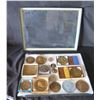 Image 1 : Qty 15 Medals & Coins: Bicentennial, Golden Land, 120 AET, Aloha State, etc in Display Case 16"L