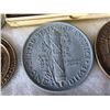 Image 21 : Qty 15 Medals & Coins: Bicentennial, Golden Land, 120 AET, Aloha State, etc in Display Case 16"L