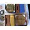 Image 23 : Qty 15 Medals & Coins: Bicentennial, Golden Land, 120 AET, Aloha State, etc in Display Case 16"L