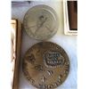 Image 8 : Qty 15 Medals & Coins: Bicentennial, Golden Land, 120 AET, Aloha State, etc in Display Case 16"L