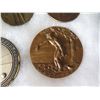 Image 10 : Multiple Medals & Coins: Athletes, La Vallee du Rhone, Prix Cinzano, etc in Display Case 16"L
