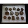 Image 2 : Multiple Medals & Coins: Athletes, La Vallee du Rhone, Prix Cinzano, etc in Display Case 16"L