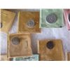 Image 11 : Multiple Coins in Paper Flips: Las Vegas, Wallace, San Francisco, Tax Token etc in Display Case 16"L
