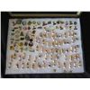 Image 2 : Multiple Pins & Keychains:  Petanque, Le Moulin Rouge, etc & French Figurines in Display Case 16"L