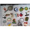 Image 3 : Multiple Pins & Keychains:  Petanque, Le Moulin Rouge, etc & French Figurines in Display Case 16"L