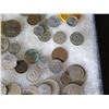 Image 13 : Multiple Coins:  Piso, Jamaica, Country Boy, Bank Indonesia, Singapore, etc in Display Case 16"L