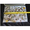 Image 15 : Multiple Coins:  Piso, Jamaica, Country Boy, Bank Indonesia, Singapore, etc in Display Case 16"L
