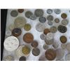Image 4 : Multiple Coins:  Piso, Jamaica, Country Boy, Bank Indonesia, Singapore, etc in Display Case 16"L