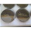 Image 11 : Qty 12 Large Coins Comandant Jacques Yves Cousteau La Calypso in Display Case 16"L