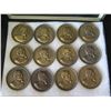 Image 2 : Qty 12 Large Coins Comandant Jacques Yves Cousteau La Calypso in Display Case 16"L