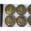 Image 3 : Qty 12 Large Coins Comandant Jacques Yves Cousteau La Calypso in Display Case 16"L