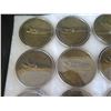 Image 8 : Qty 12 Large Coins Comandant Jacques Yves Cousteau La Calypso in Display Case 16"L