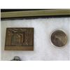 Image 3 : Qty 15 Medals & Coins: Olympics, La Vallee du Rhone, Athletes, etc in Display Case 16"L