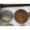 Image 3 : Qty Approx. 19 Coins & Medals: Carpeaux, Bear, Civil War, Aloha State, etc in Display Case 16"L