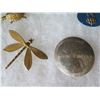 Image 10 : Multiple Medals, Pendants & Figures: Buddha, Dragonfly, Turtle, etc in Display Case 16"L