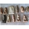Image 13 : Multiple Medals, Pendants & Figures: Buddha, Dragonfly, Turtle, etc in Display Case 16"L