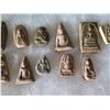 Image 14 : Multiple Medals, Pendants & Figures: Buddha, Dragonfly, Turtle, etc in Display Case 16"L