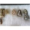 Image 15 : Multiple Medals, Pendants & Figures: Buddha, Dragonfly, Turtle, etc in Display Case 16"L