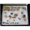 Image 2 : Multiple Medals, Pendants & Figures: Buddha, Dragonfly, Turtle, etc in Display Case 16"L