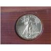 Image 2 : Wooden Display Case w/ 11 Giant Replica Coins: Liberty MCMVII, 1877 Indian Head, Kennedy, etc