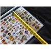 Image 21 : Multiple Pins & Medals: Flags, Ribbons, Cartoon Characters, Playboy, etc in Display Case 16"L