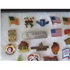 Image 3 : Multiple Pins & Medals: Flags, Ribbons, Cartoon Characters, Playboy, etc in Display Case 16"L