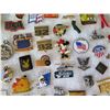 Image 8 : Multiple Pins & Medals: Flags, Ribbons, Cartoon Characters, Playboy, etc in Display Case 16"L